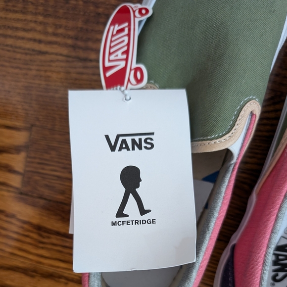 Vault by Vans x McFetridge Transcentcoastal Pink/Green/Navy Slip-ons - Picture 7 of 10